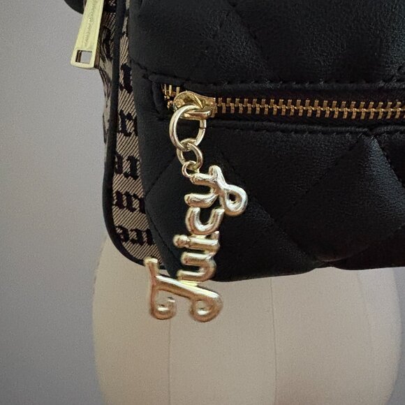 Juicy Couture Heartbreaker Small Backpack Beige/Black Gothic - Picture 2 of 10